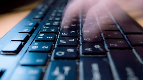 Typing on computer keyboard Stock Footage 37758589