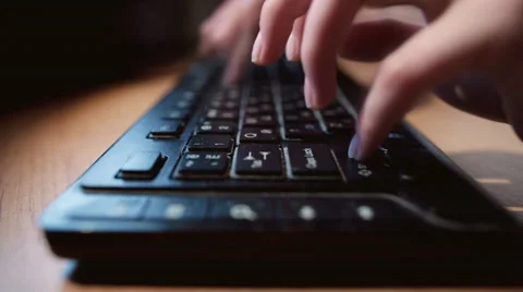 Typing on computer keyboard Stock Footage 37758615
