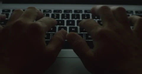 Typing on computer keyboard Stock Footage 53609258