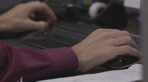 Typing On Computer Keyboard Stock Footage 56362378