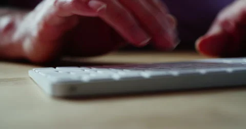 Typing on computer keyboard Stock Footage 242603533