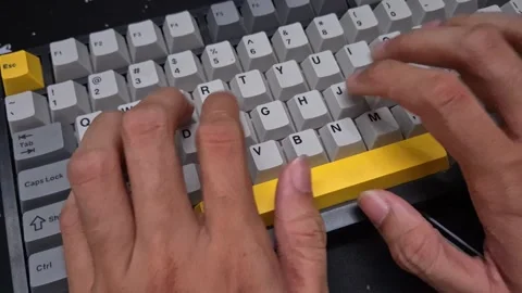 Typing on a computer keyboard Stock Footage 292977036