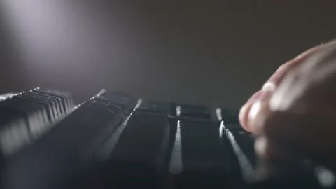 Typing on computer keyboard, hand of software programmer, IT support. Stock Footage 225161490