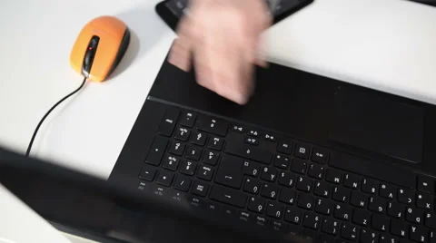 Typing on Computer Keyboard III. Stock Footage 49287272