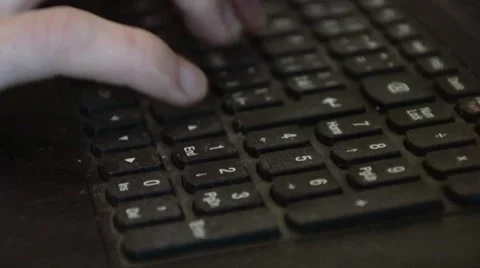 Typing on the computer / laptop keyboard Stock Footage 54604081