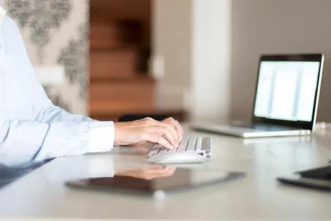 Typing On Computer 스톡 사진