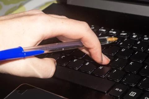 Typing on the computer Stock Photos