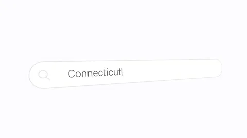 Typing Connecticut In Web Browser's Search Line - US State In The New England Stock Footage 312717184