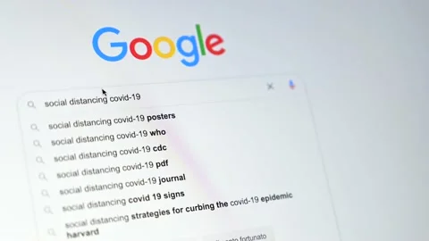Typing Covid Coronavirus On Google Search Engine Smartphone,Web News Surfing - Stock Footage 136463561