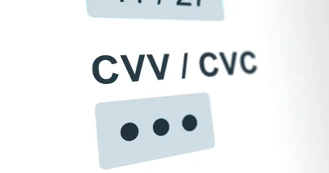 Typing cvv code for credit card while shopping online, enter cvc Stock Footage 282358484