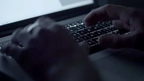 Typing in the Dark Stock Footage 220608901