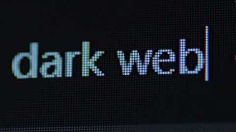 Typing dark web into address bar search screen animation Vidéo 279932195