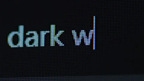 Typing dark web into address bar search screen animation 스톡 동영상 279932292