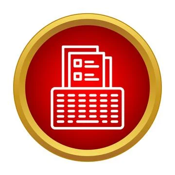 Typing data on keyboard for document input イラスト素材