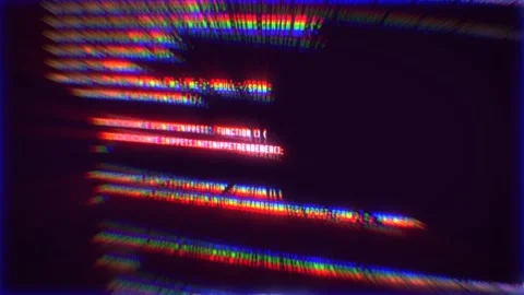 Typing a digital code by a programmer in a programming language, luminous l.. Stockbeeldmateriaal 250563477