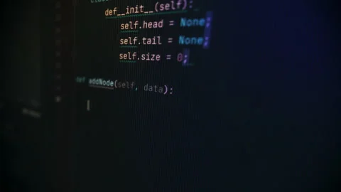 Typing digital programming language code in debug software on a computer screen Stock Footage 292829334