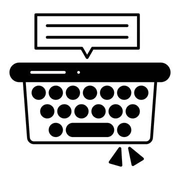 Typing dualtone icon Stock Illustration
