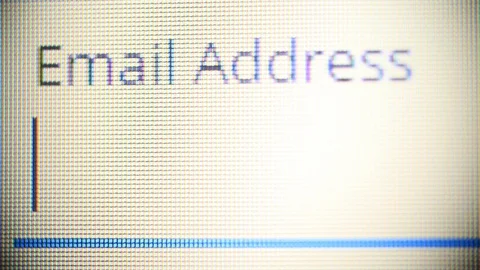 Typing email address bar on computer screen Video stock 111446875