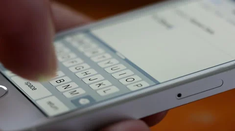 Typing email on smartphone, 4k. UHD Video stock 49160963