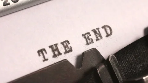 Typing THE END on an old manual typewrit... | Stock Video | Pond5