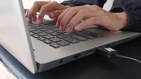 Typing fast to catching up the deadline Stock Footage 150398548