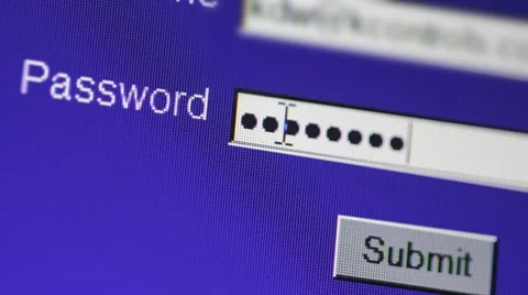 Typing, filling out computer password Video stock 10591212