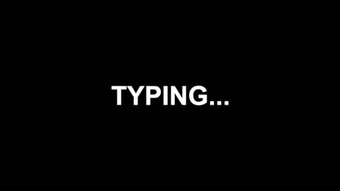Typing font style animation isolated on black background Stock Footage 321608082