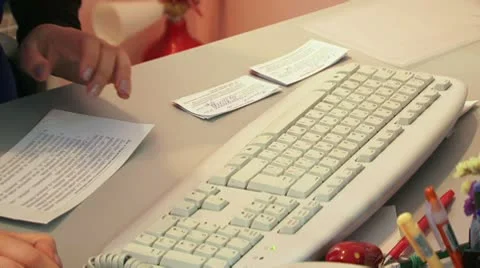 Typing Stock Footage 8853033