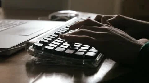 Typing Stock Footage 9439256