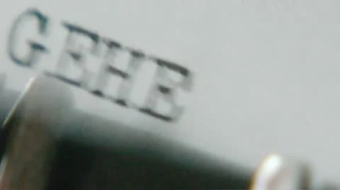 Typing "geheim" on an old typewriter Stock Footage 22096639