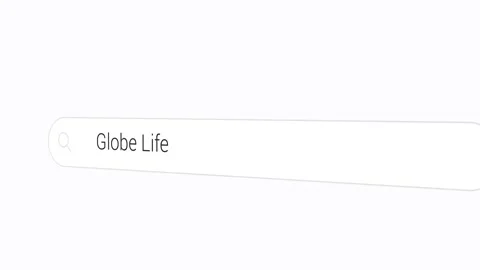 Typing Globe Life on the Search Engine 库存影片 258226421