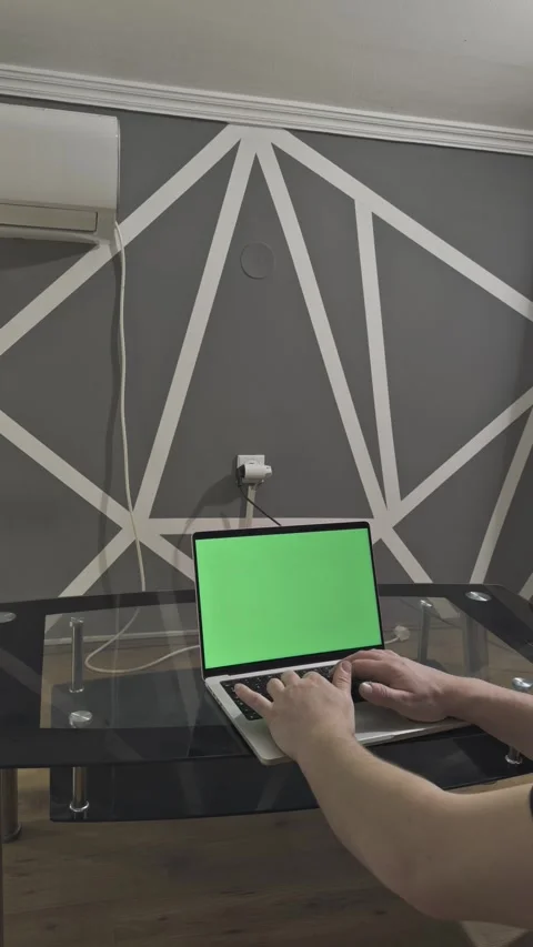 Typing - Green screen Stock Footage 311086123