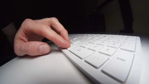 Typing hand really close. Stock Footage 151602465