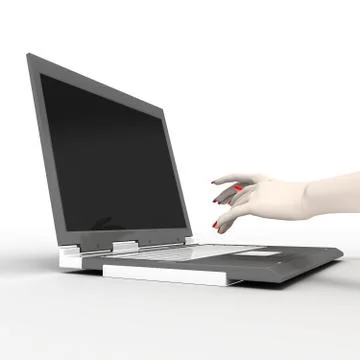 Typing hands Stock Photos