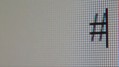 Typing of hash tag with lowercase letters. Noun used as a verb meganmarkle Stock-Footage 123886851