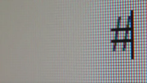 Typing of hash tag with lowercase letters. Noun used as a verb meganmarkle Stock-Footage 123886922