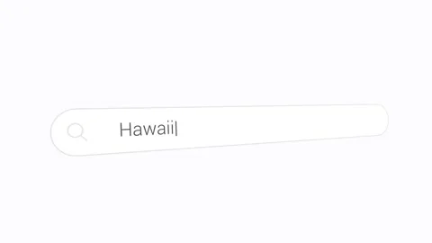 Typing Hawaii On The Search Engine - The Aloha State In The Pacific Ocean. Stock Footage 310718229