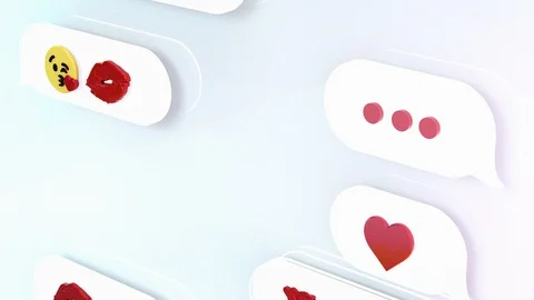 Typing with hearts smile Stock Footage 101418194