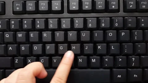 Typing hello world on the keyboard Stock Footage 285914918