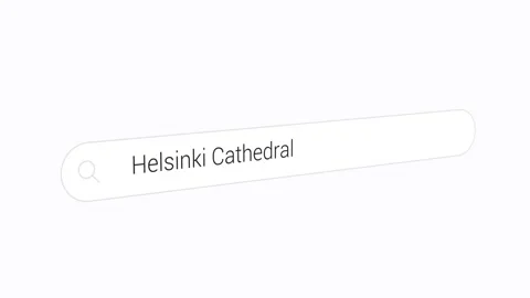 Typing Helsinki Cathedral on the Search Engine 動画素材 253259954