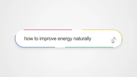 Typing How to Improve Energy Naturally in Search Bar - Close Up Technology Stock Footage 342741474