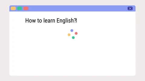 Typing "How to learn English?" in Search Bar Animation Stock Footage 281266161