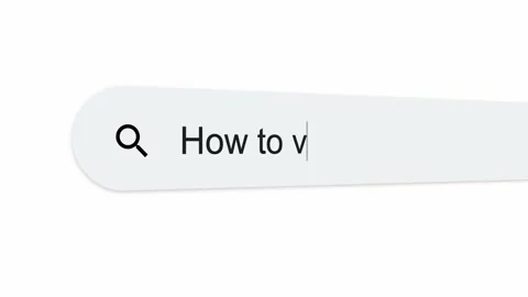 Typing 'How to value a stock'. Internet browser search bar on computer screen. Stock Footage 232362985