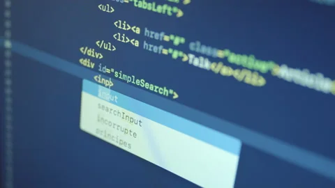 Typing HTML Code Stock Footage 167479281