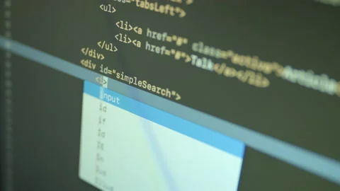 Typing HTML Code Stock Footage 167479573