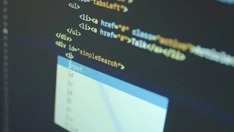 Typing HTML Code Stock Footage 167480060