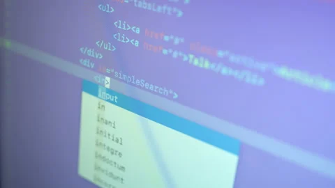Typing HTML Code Stock Footage 167480494