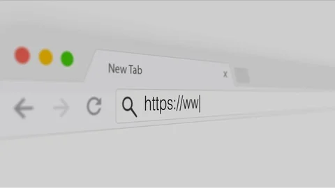 Typing https://www text in browser animation Video stock 90572906