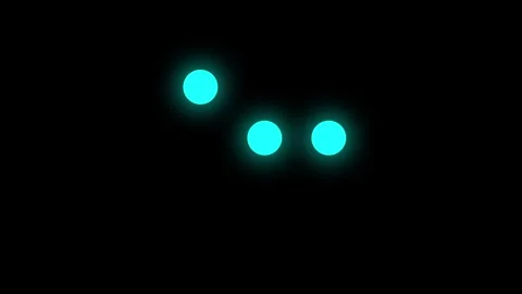Typing icon, circle dots icon animation isolated on black background Stock Footage 321197918