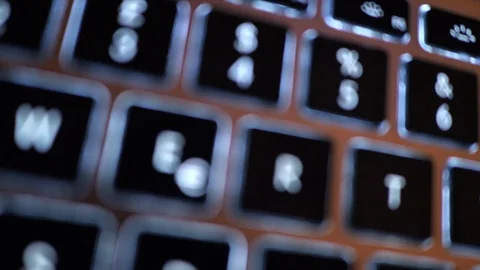 Typing on illuminated keyboard. Information technology concept 動画素材 98239290